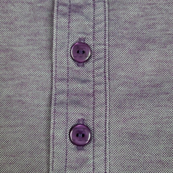 Travis Mathew Polo Shirt Men's Large Purple Short Sleeve Pima Cotton Blend - Picture 6 of 12